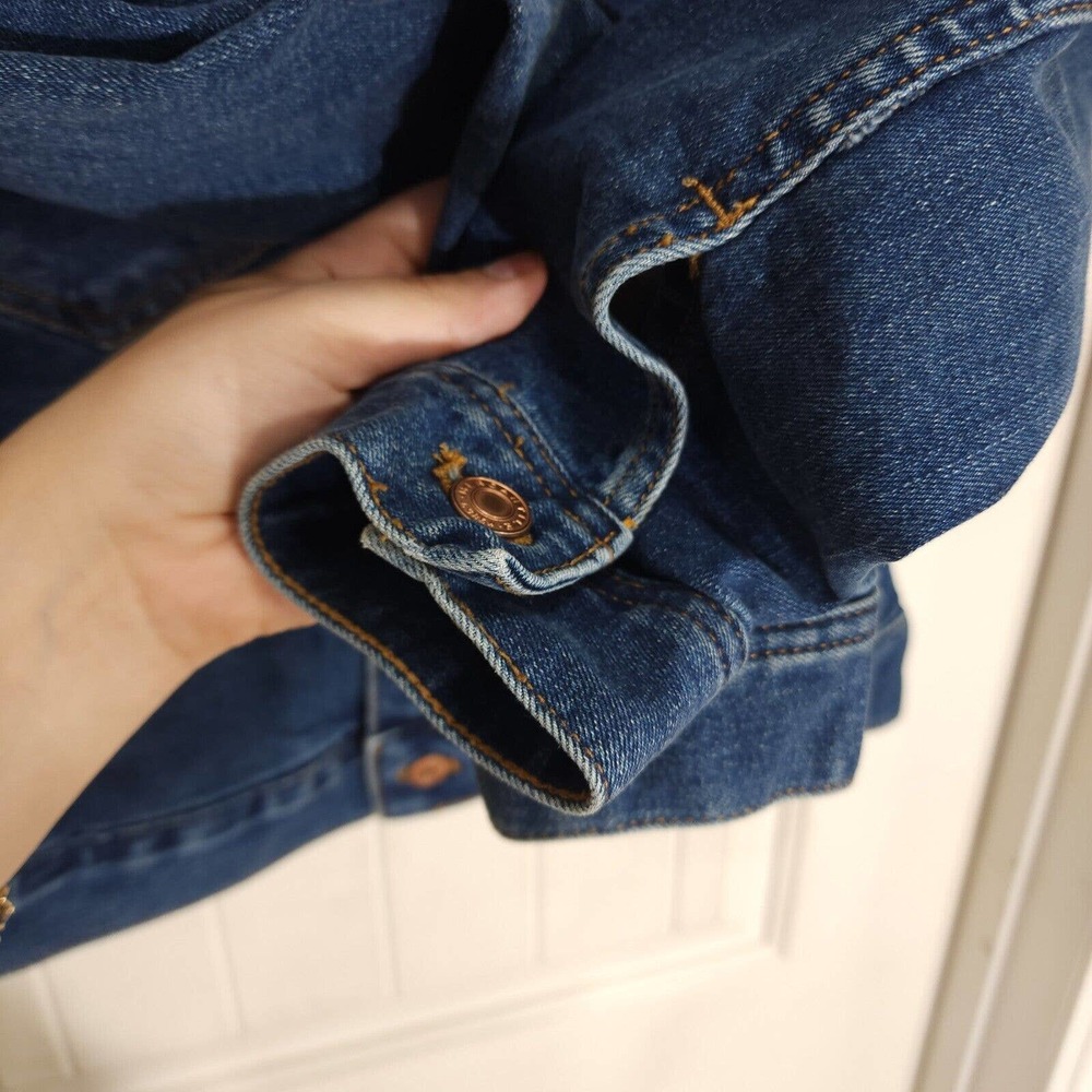 J Crew Mercantile Jean Jacket Womens Blue Denim Short Trucker Front Pockets S - Picture 7 of 11